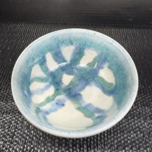 Whitefish Pottery Salt Cellar Dipping Dish Small Bowl Container Hand Made VTG - Picture 8 of 11